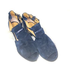 Jack Rogers Cameron Open Toe Bootie in Blue Size 6
